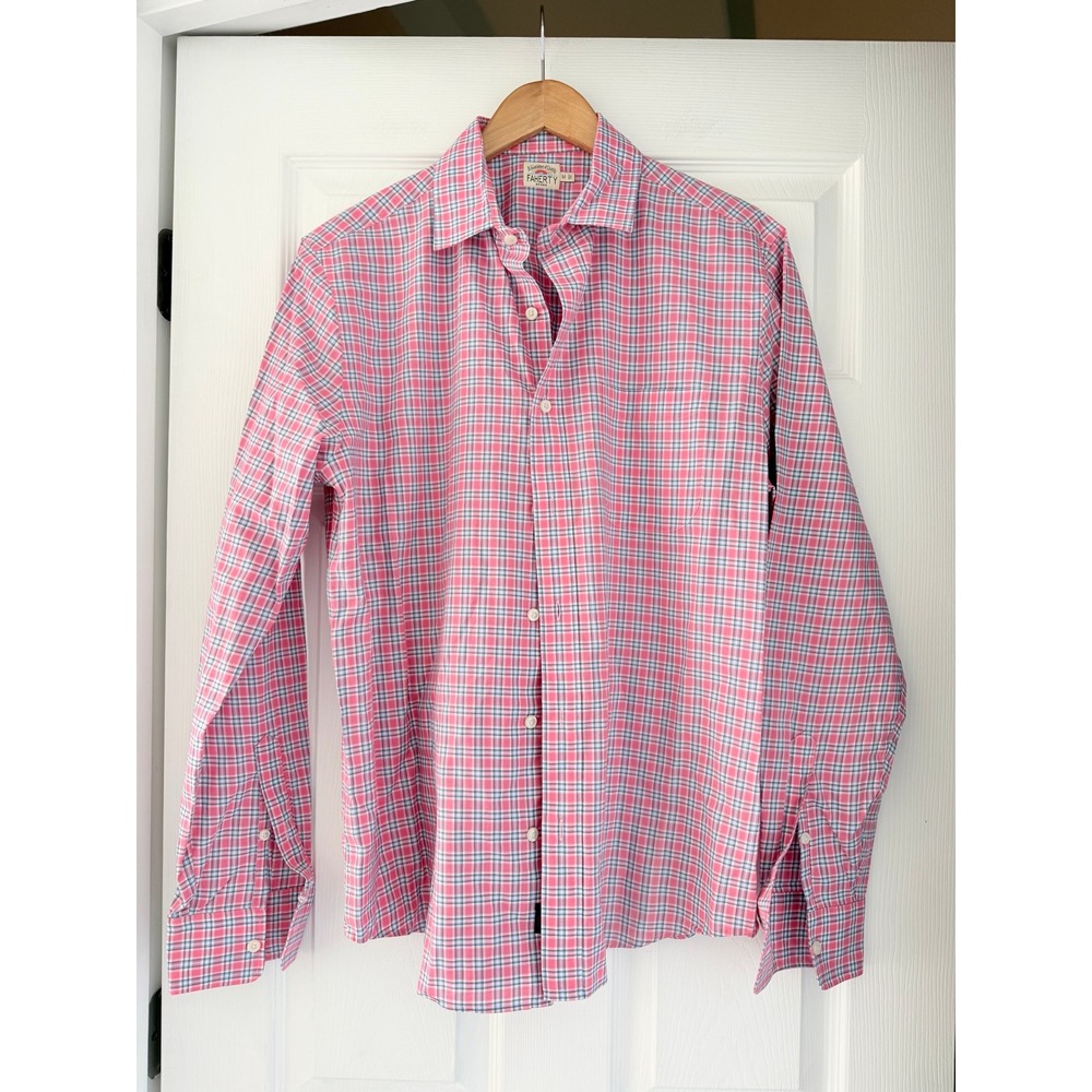 Faherty Mens Movement Button Down Shirt Preppy Casual